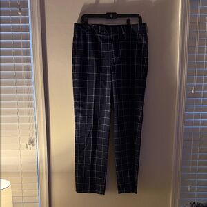 Men's Navy Checkered Pants